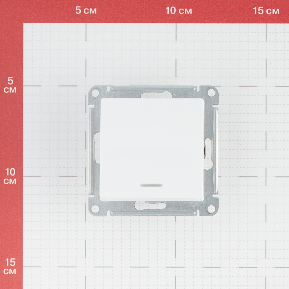 фото Переключатель schneider electric atlas design atn000163 одноклавишный на 2 направления скрытая установка белый с подсветкой