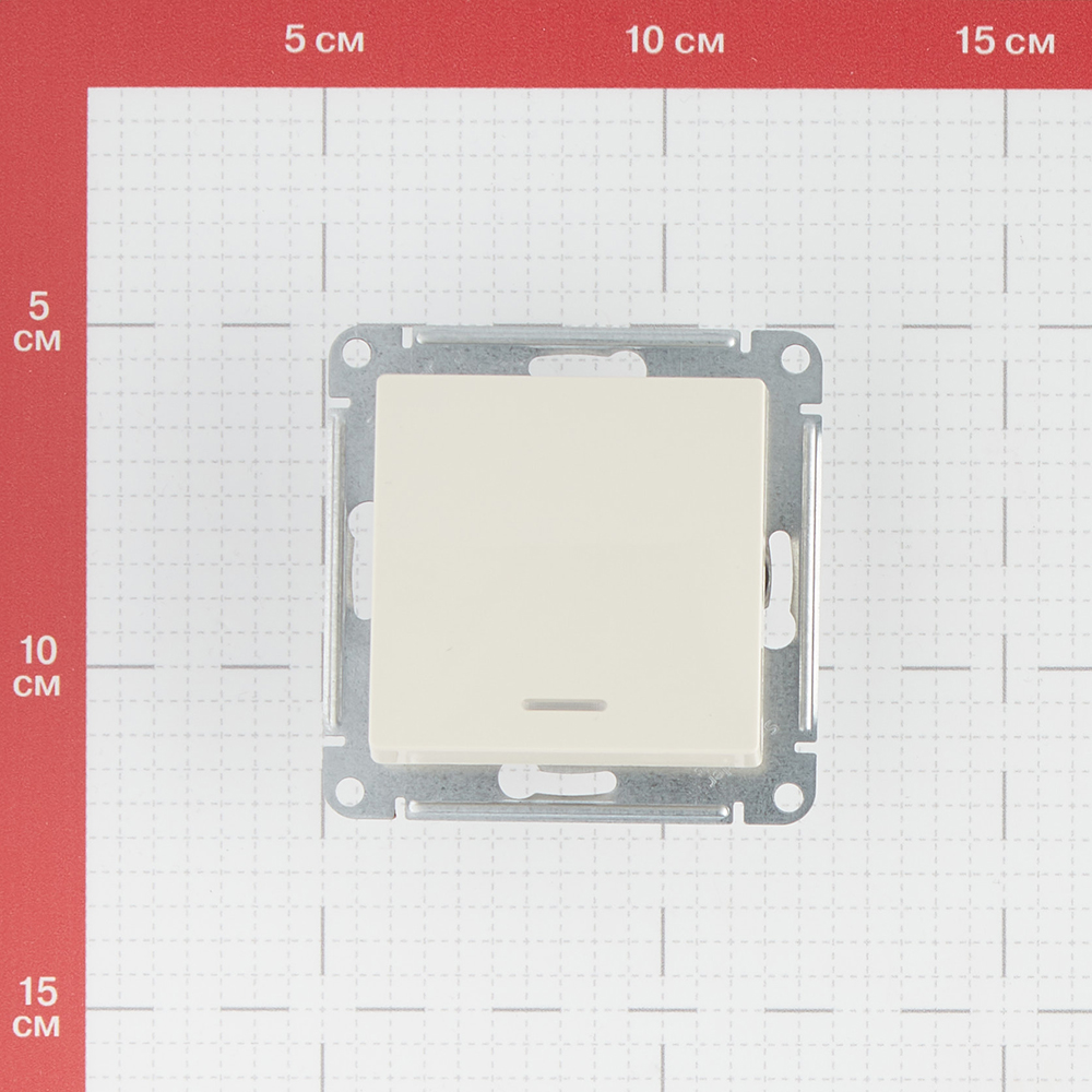 фото Переключатель schneider electric atlas design atn000263 одноклавишный на 2 направления скрытая установка бежевый с подсветкой