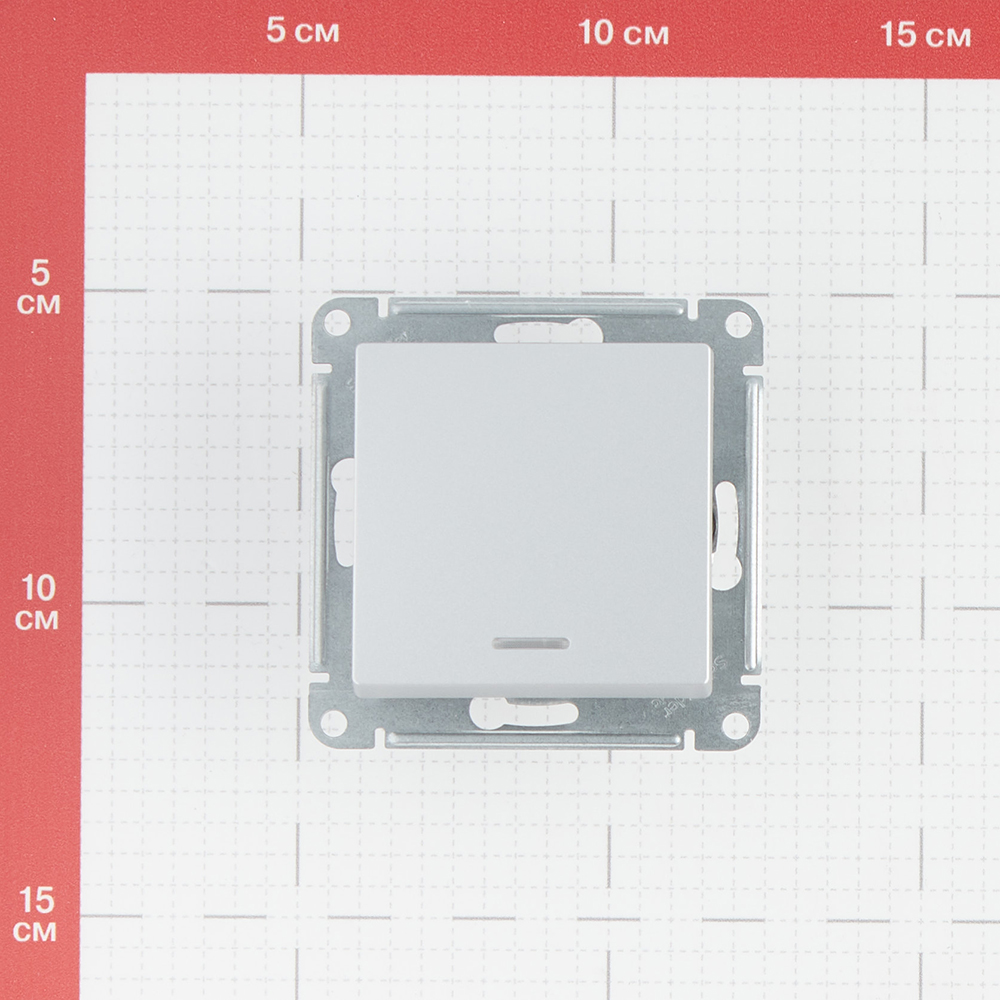 фото Переключатель schneider electric atlas design atn000363 одноклавишный на 2 направления скрытая установка алюминий с подсветкой