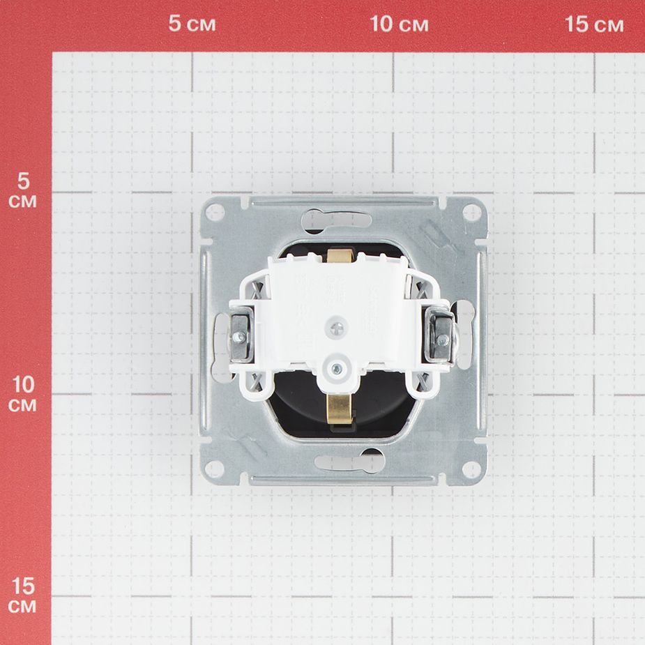 Розетка schneider electric atlas design atn001045 скрытая установка карбон с заземлением со шторками