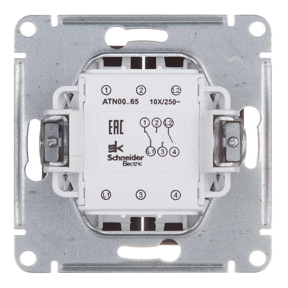 фото Переключатель schneider electric atlas design atn001065 двухклавишный на 2 направления скрытая установка карбон