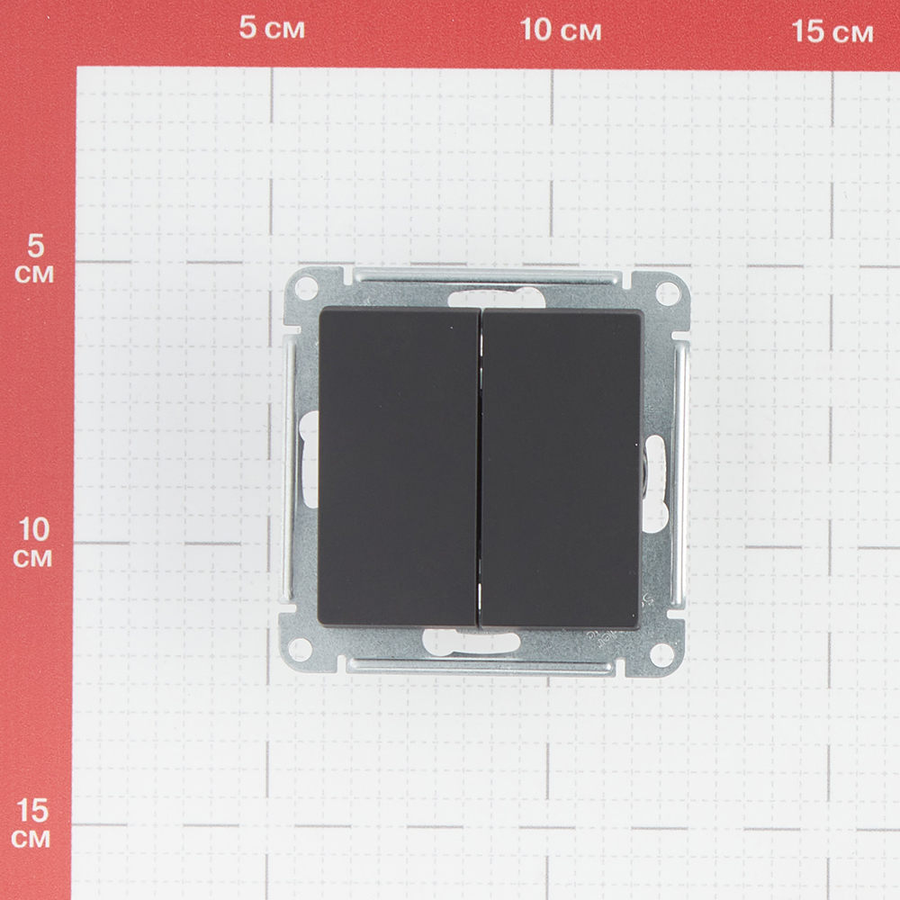 фото Переключатель schneider electric atlas design atn001065 двухклавишный на 2 направления скрытая установка карбон