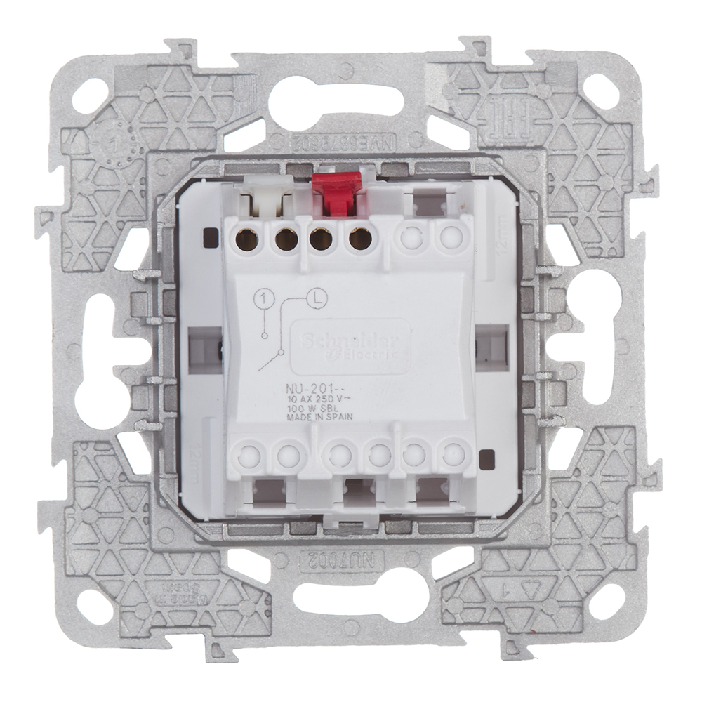 фото Выключатель schneider electric unica new nu520118 одноклавишный скрытая установка белый