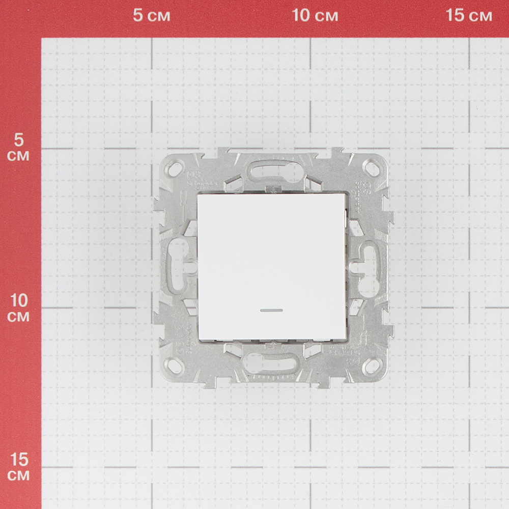 фото Выключатель schneider electric unica new nu520118n одноклавишный скрытая установка белый с подсветкой