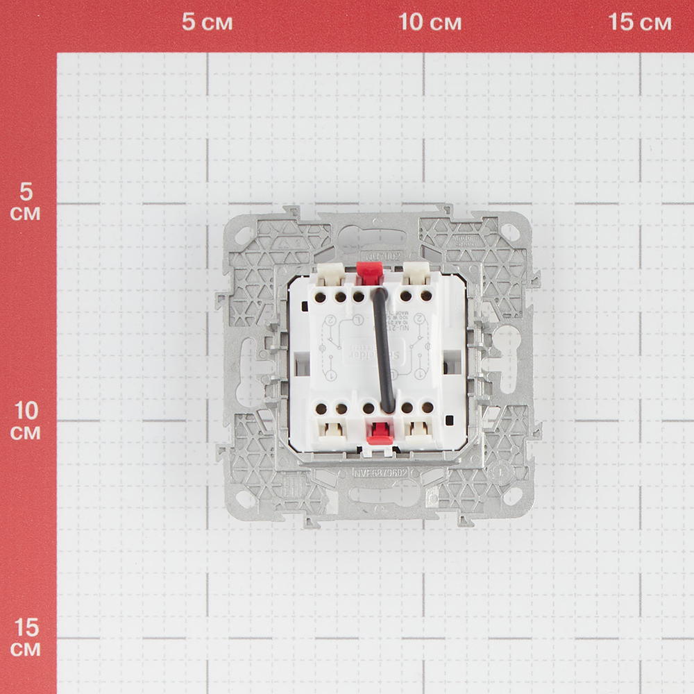 фото Переключатель schneider electric unica new nu521318n двухклавишный на 2 направления скрытая установка белый с подсветкой