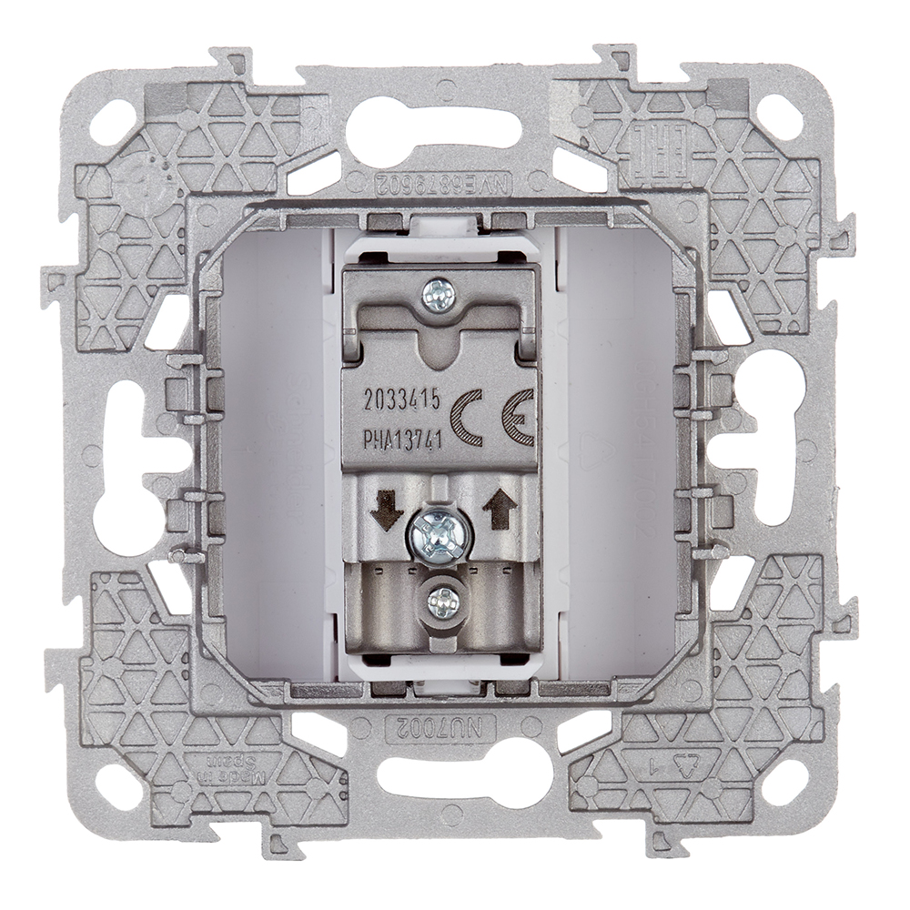 фото Розетка телевизионная schneider electric unica new nu546318 проходная tv скрытая установка белая