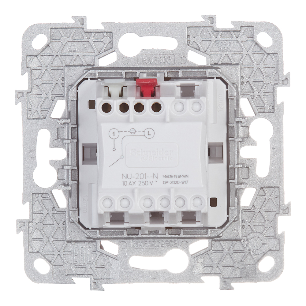 фото Выключатель schneider electric unica new nu520144n одноклавишный скрытая установка бежевый с подсветкой