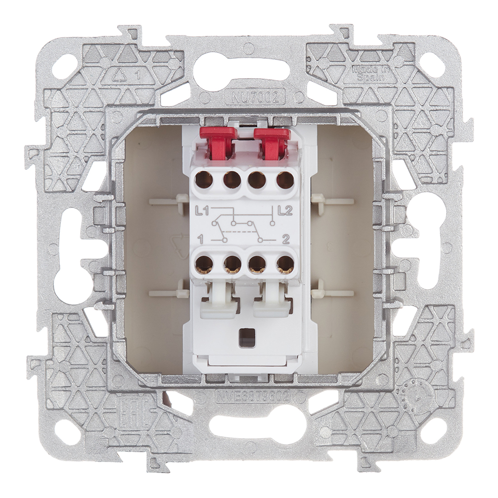 фото Переключатель schneider electric unica new nu520544 одноклавишный перекрестный скрытая установка бежевый