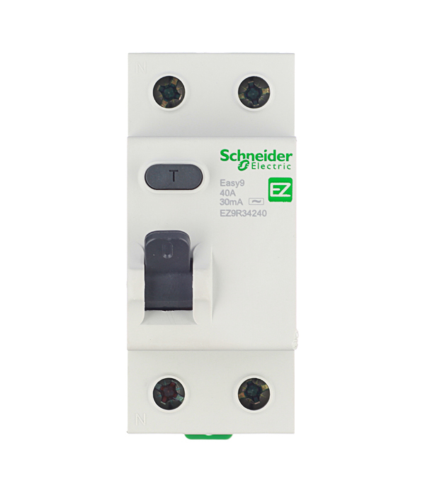 УЗО Schneider Electric Easy9 40А 30 мА 2P тип АС 4,5 кА (EZ9R34240) лицевая панель для розеток efapel 90843 tvd