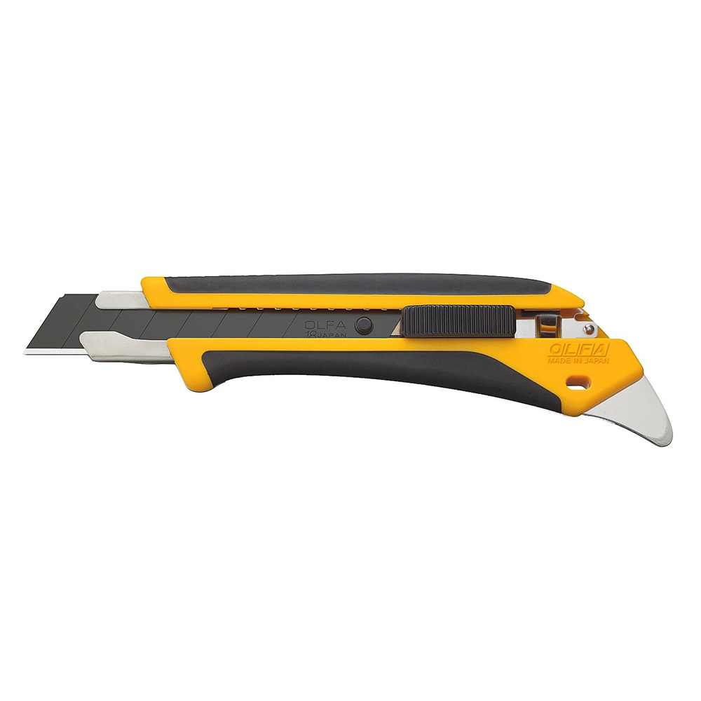 Нож строительный Olfa 18 мм с ломающимся лезвием двухкомпонентный корпус нож строительный hesler 18 мм с ломающимся лезвием пластиковый корпус