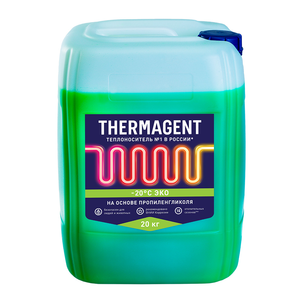 Теплоноситель Thermagent Eko -20 °С 20 кг на основе пропиленгликоля теплоноситель концентрат теплосила 65 эко 65 °с 20 кг на основе пропиленгликоля
