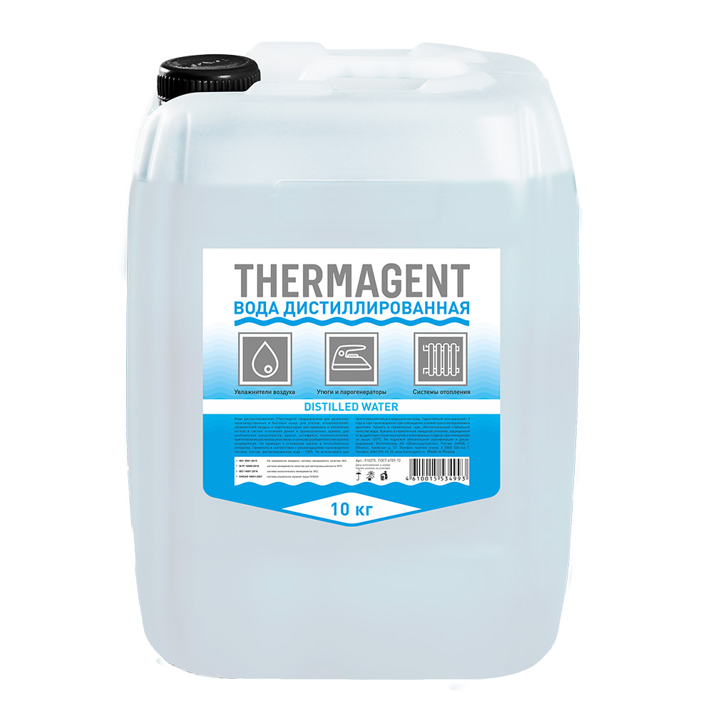 Вода дистиллированная Thermagent Eko 10 л средство для очистки thermagent active для систем отопления 10 кг