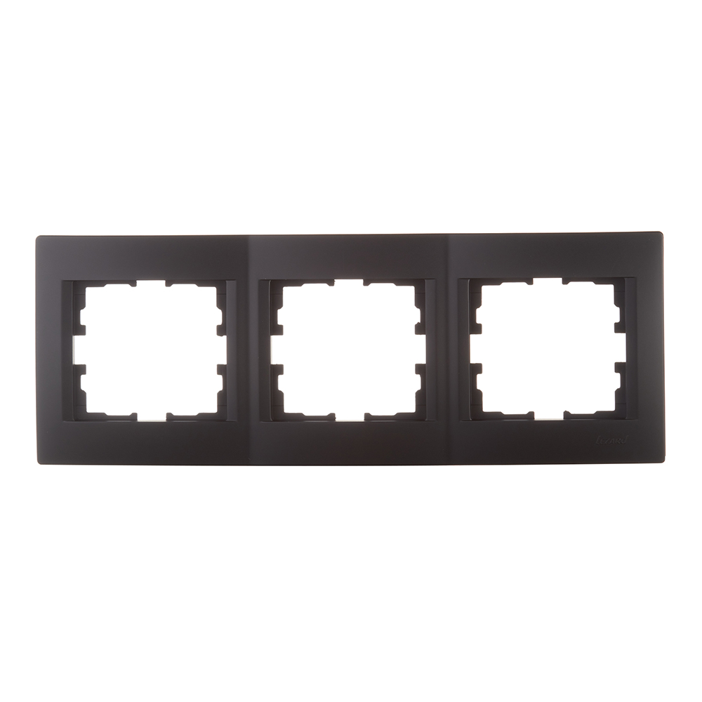 Рамка Lezard Karina трехместная черный бархат (707-4200-148) рамка для розеток и выключателей lezard karina 5 постов горизонтальная цвет черный бархат
