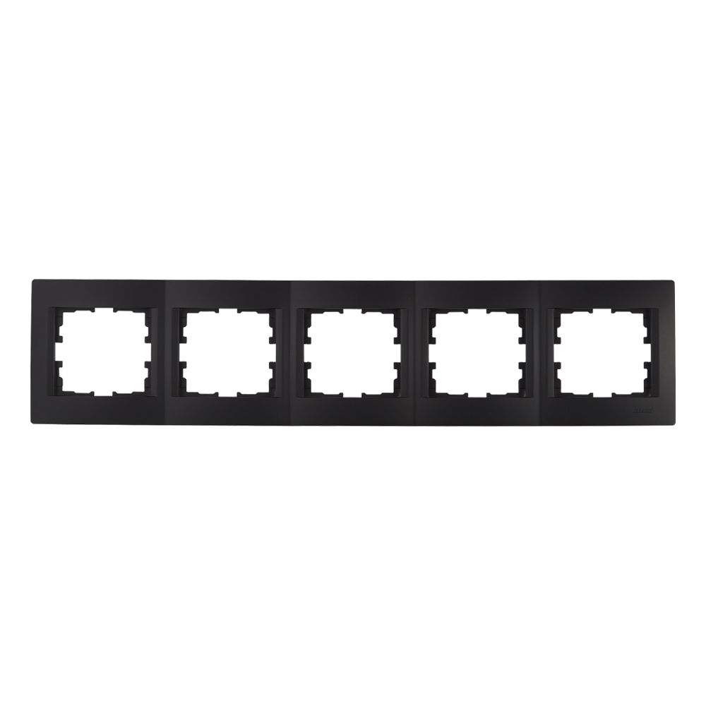 Рамка Lezard Karina пятиместная черный бархат (707-4200-150) рамка для розеток и выключателей lezard karina life 1 пост горизонтальная цвет черный бархат