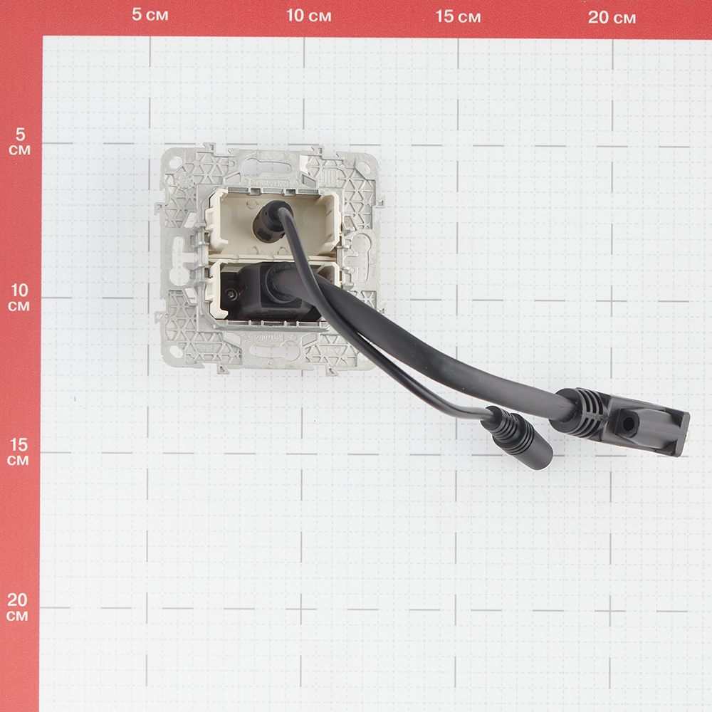 фото Розетка hdmi schneider electric unica new nu593244 скрытая установка бежевая модули hd15 и mini jack