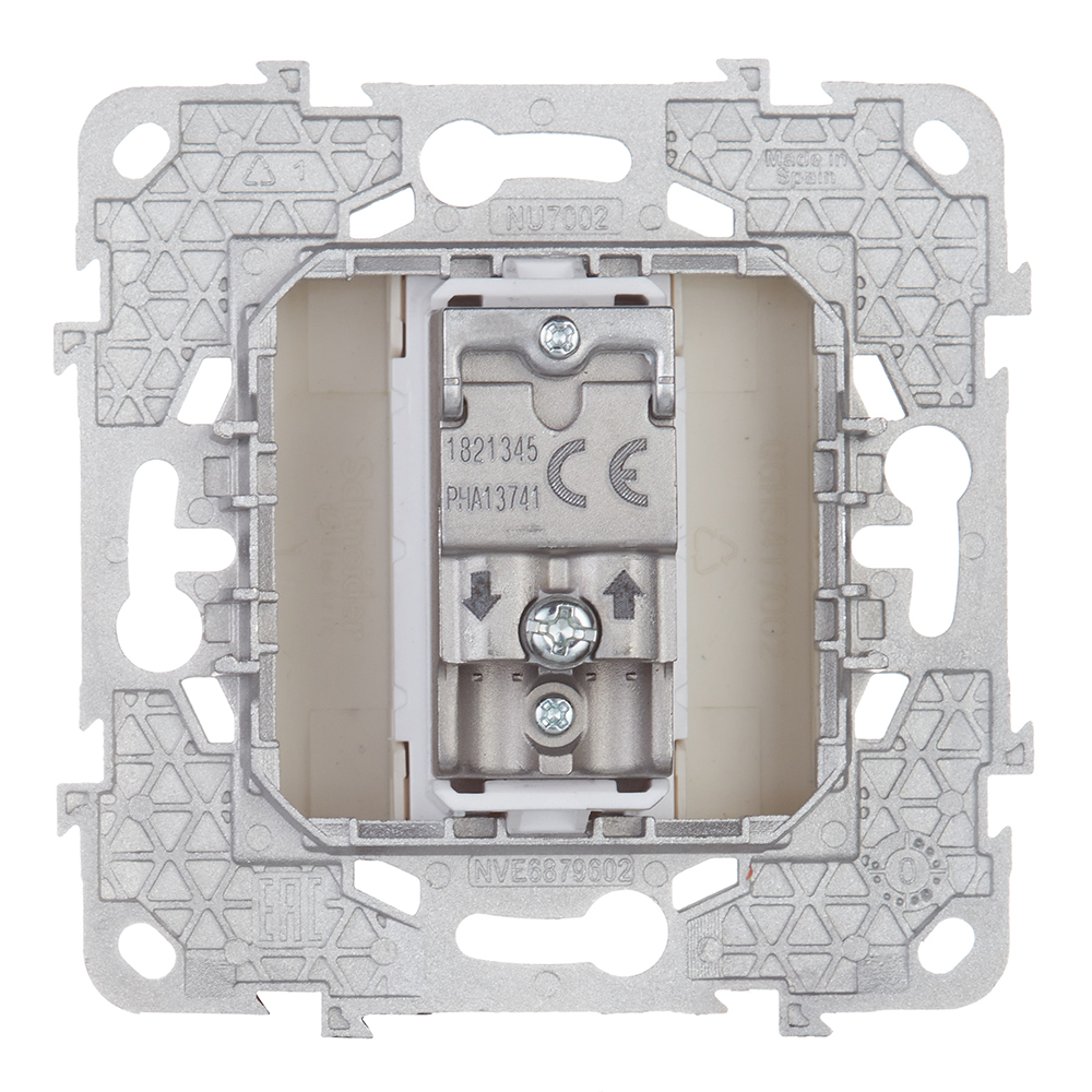 фото Розетка телевизионная schneider electric unica new nu546344 проходная tv скрытая установка бежевая