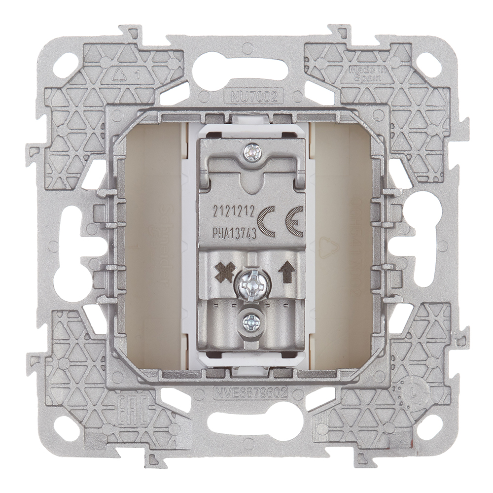 фото Розетка телевизионная schneider electric unica new nu546444 оконечная tv скрытая установка бежевая