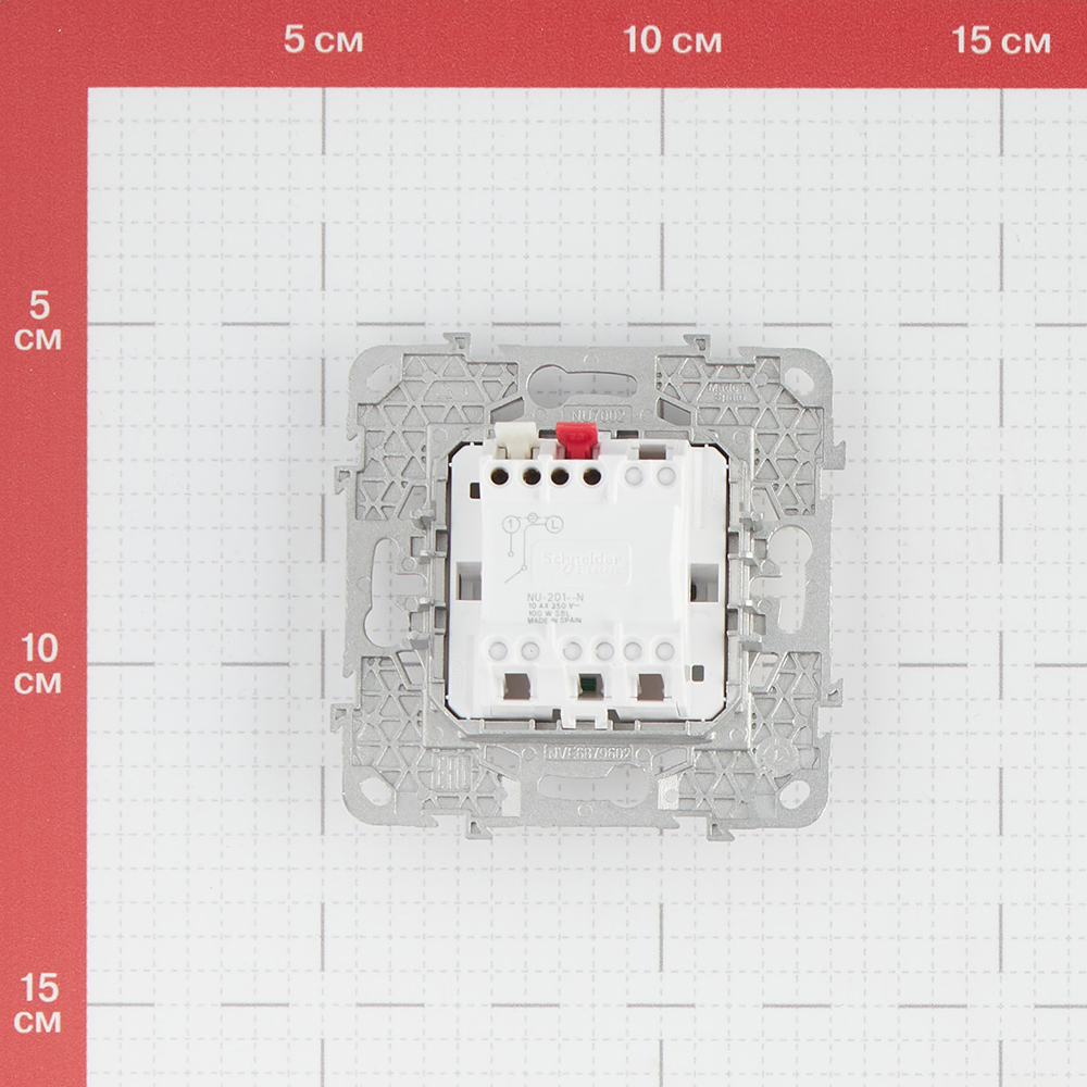 фото Выключатель schneider electric unica new nu520130n одноклавишный скрытая установка алюминий с подсветкой