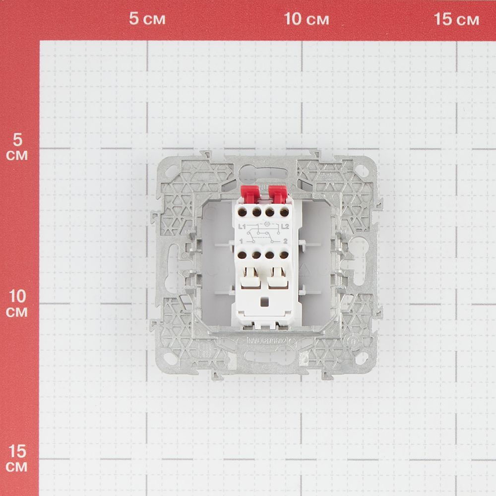 фото Переключатель schneider electric unica new nu520530n одноклавишный перекрестный скрытая установка алюминий с подсветкой