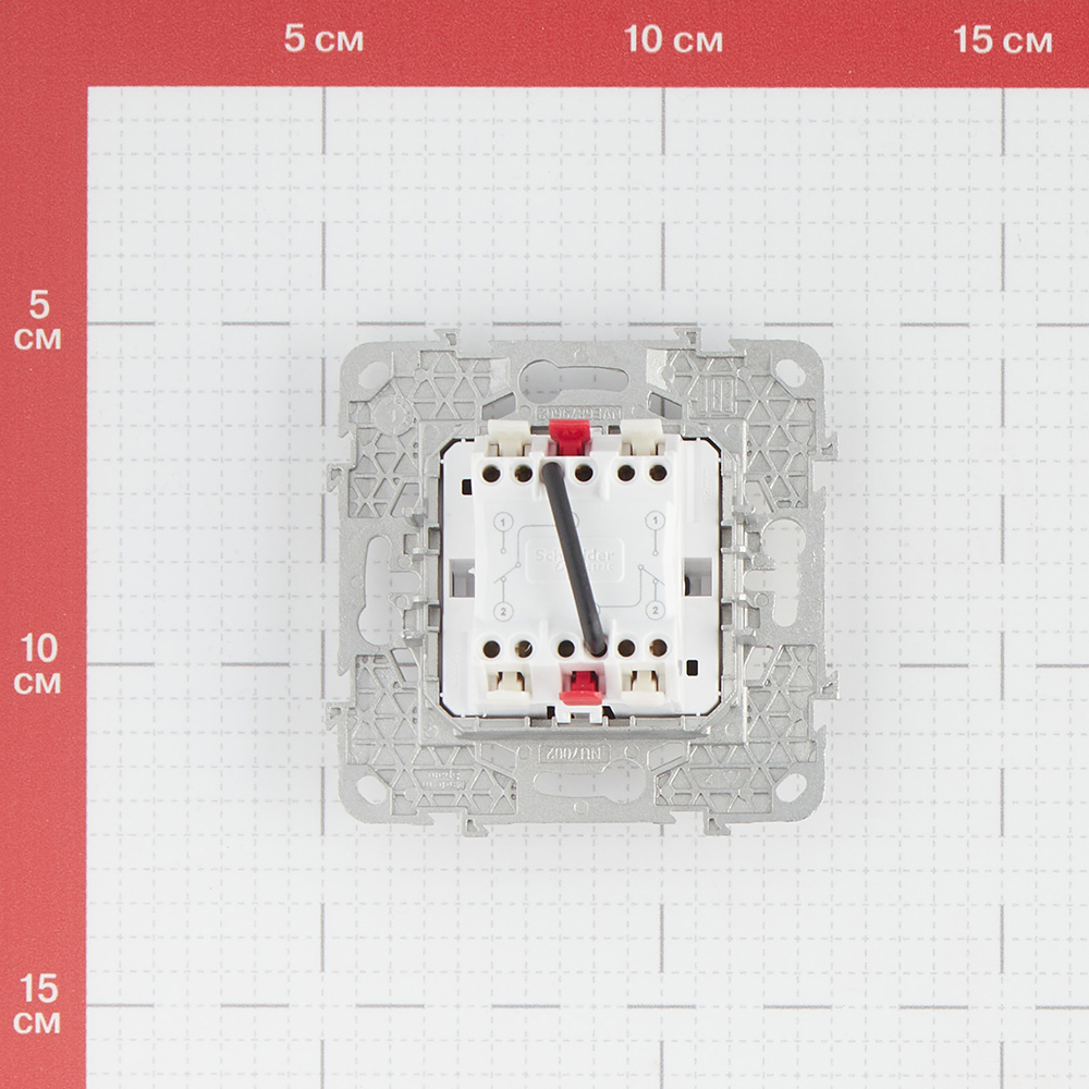 фото Переключатель schneider electric unica new nu521330 двухклавишный на 2 направления скрытая установка алюминий