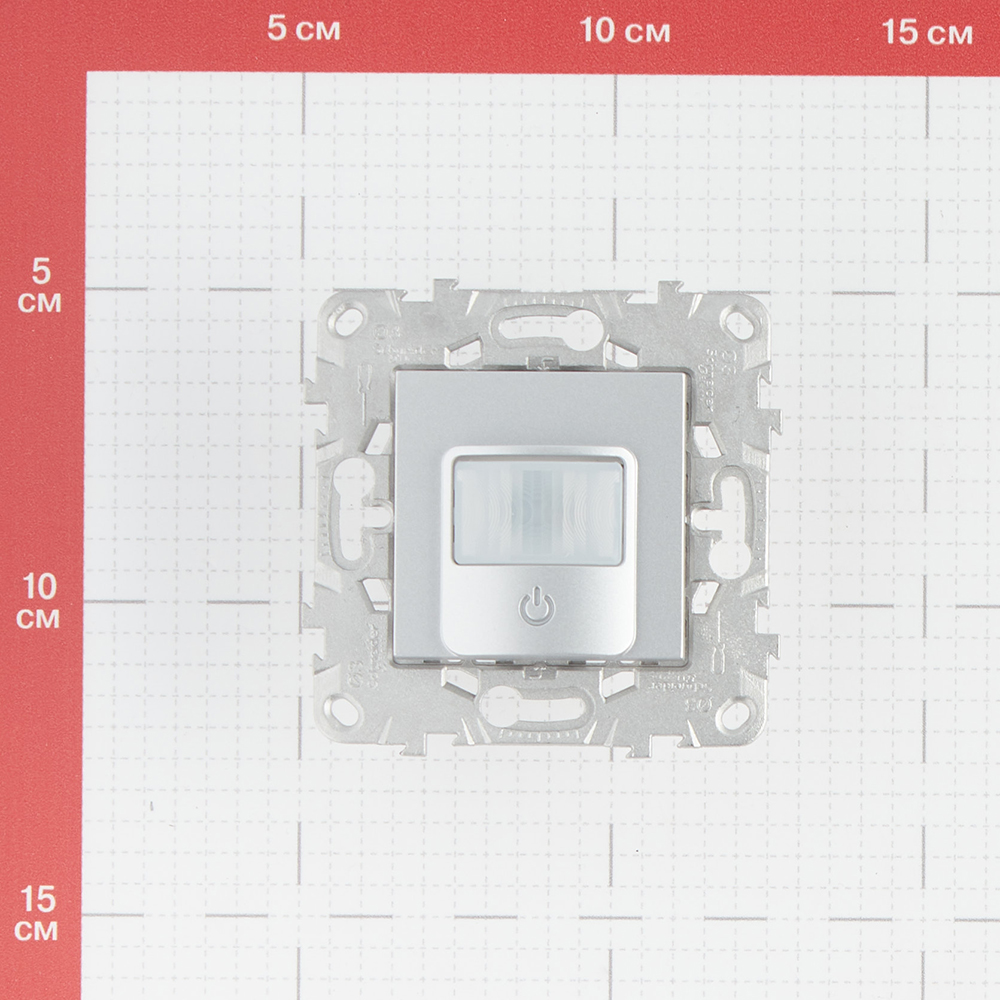 фото Датчик движения schneider electric unica new nu552530 скрытая установка алюминий