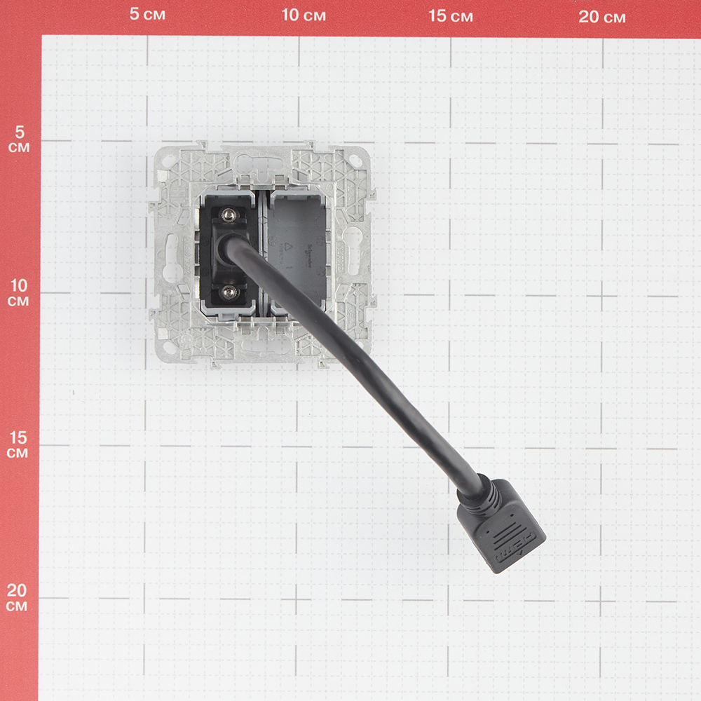 фото Розетка hdmi schneider electric unica new nu543030 скрытая установка алюминий один модуль hdmi