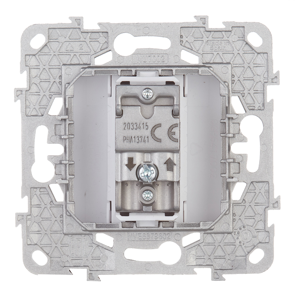фото Розетка телевизионная schneider electric unica new nu546330 проходная tv скрытая установка алюминий