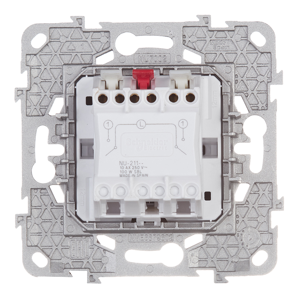 фото Выключатель schneider electric unica new nu521154 двухклавишный скрытая установка антрацит