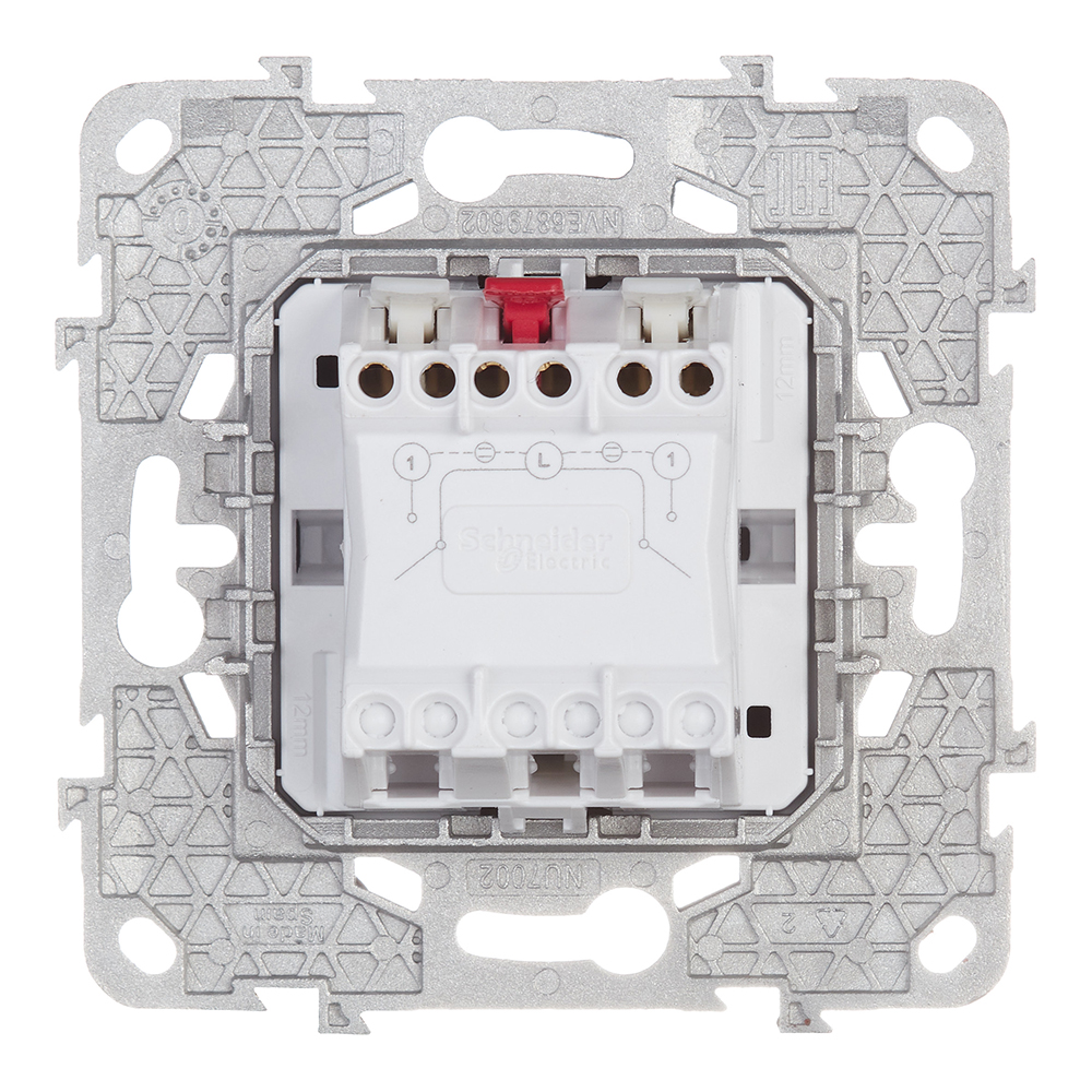 фото Выключатель schneider electric unica new nu521154n двухклавишный скрытая установка антрацит с подсветкой