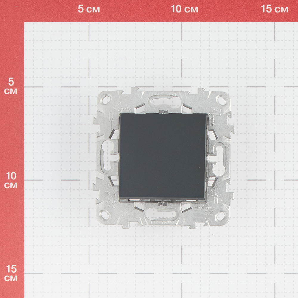 фото Переключатель schneider electric unica new nu520354 одноклавишный на 2 направления скрытая установка антрацит