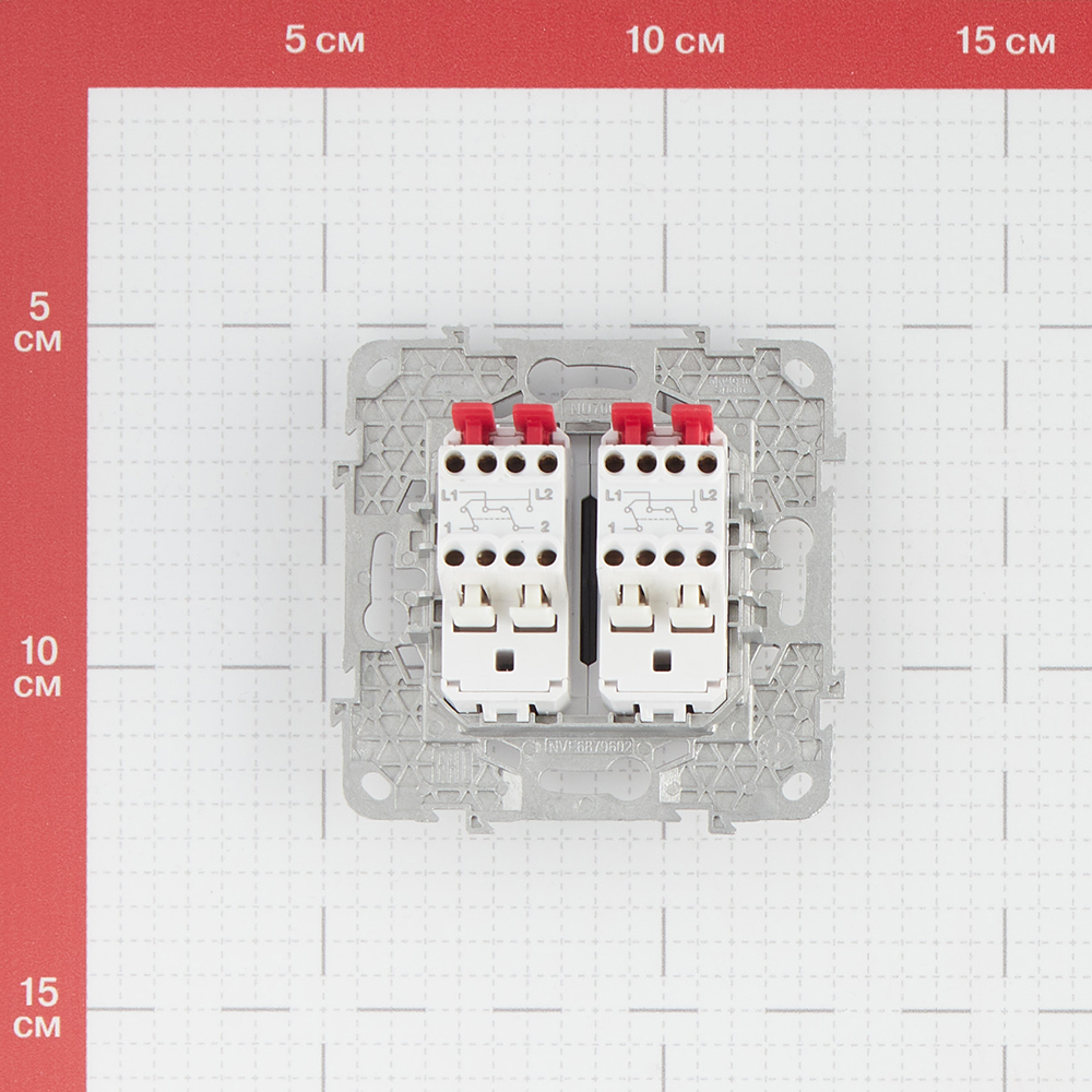 фото Переключатель schneider electric unica new nu521554 двухклавишный перекрестный скрытая установка антрацит