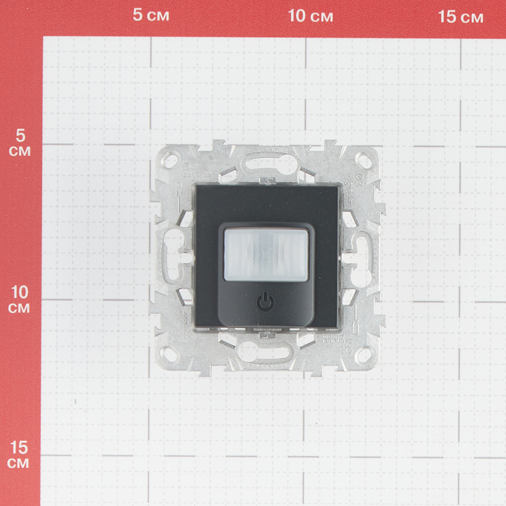 фото Датчик движения schneider electric unica new nu552554 скрытая установка антрацит с выключателем