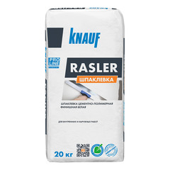 Шпаклевка цементная Knauf Rasler PRO Line Cement для влажных помещений белая 20 кг