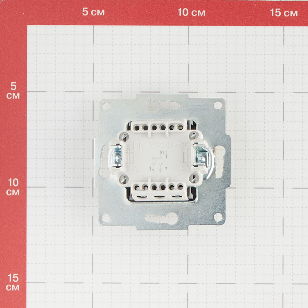фото Выключатель lezard karina 707-0388-101 двухклавишный скрытая установка крем