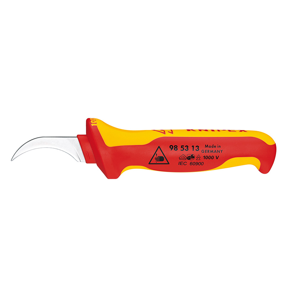 Нож электроизолированный 190 мм Knipex для удаления изоляции (KN-985313) нож для кабеля vde с пяткой knipex kn 9855