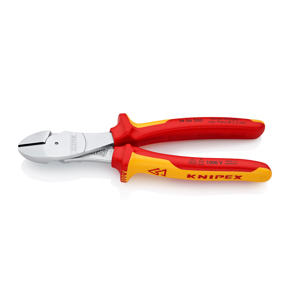 Кусачки боковые диэлектрические Knipex (KN-7406200) 210 мм кусачки боковые remocolor remocomby 160мм 34 4 021