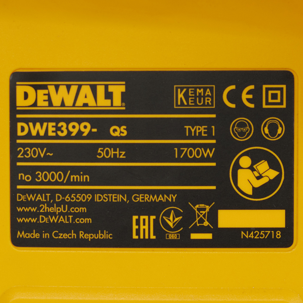 фото Пила аллигаторная электрическая dewalt dwe399-qs 1700 вт