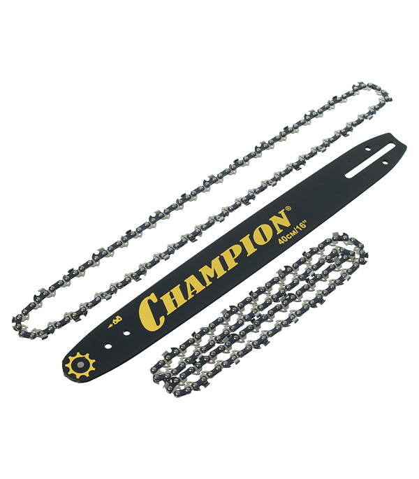 Шина Champion 16 шаг 3/8 паз 1,3 мм 56 звеньев с двумя цепями (952930) шина champion 16 3 8 1 3 56 952925