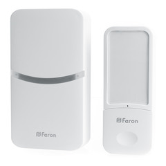 Звонок Feron DB-100 беспроводной с кнопкой 18 мелодий белый