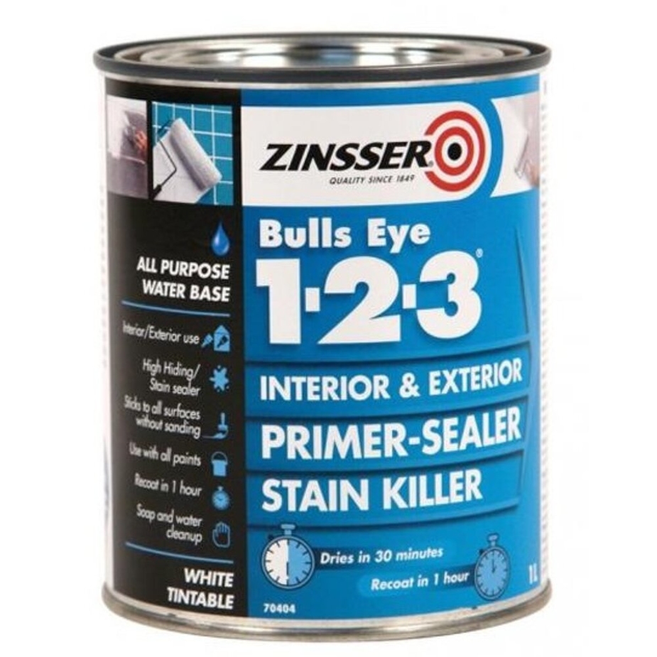 Грунт универсальный Zinsser Bulls Eye 1-2-3 пятноустраняющий 0,946 л .