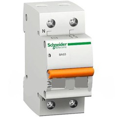 Автоматический выключатель Schneider ВА63 (11212) 1P+N 10 А 4,5 кА тип С 230/400В на DIN-рейку