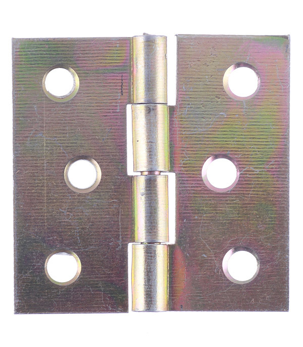 комплект крючок дверной металлический с цинковым покрытием с крепежом в комплекте Петля 8014 карточная универсальная неразъемная 40х40 мм