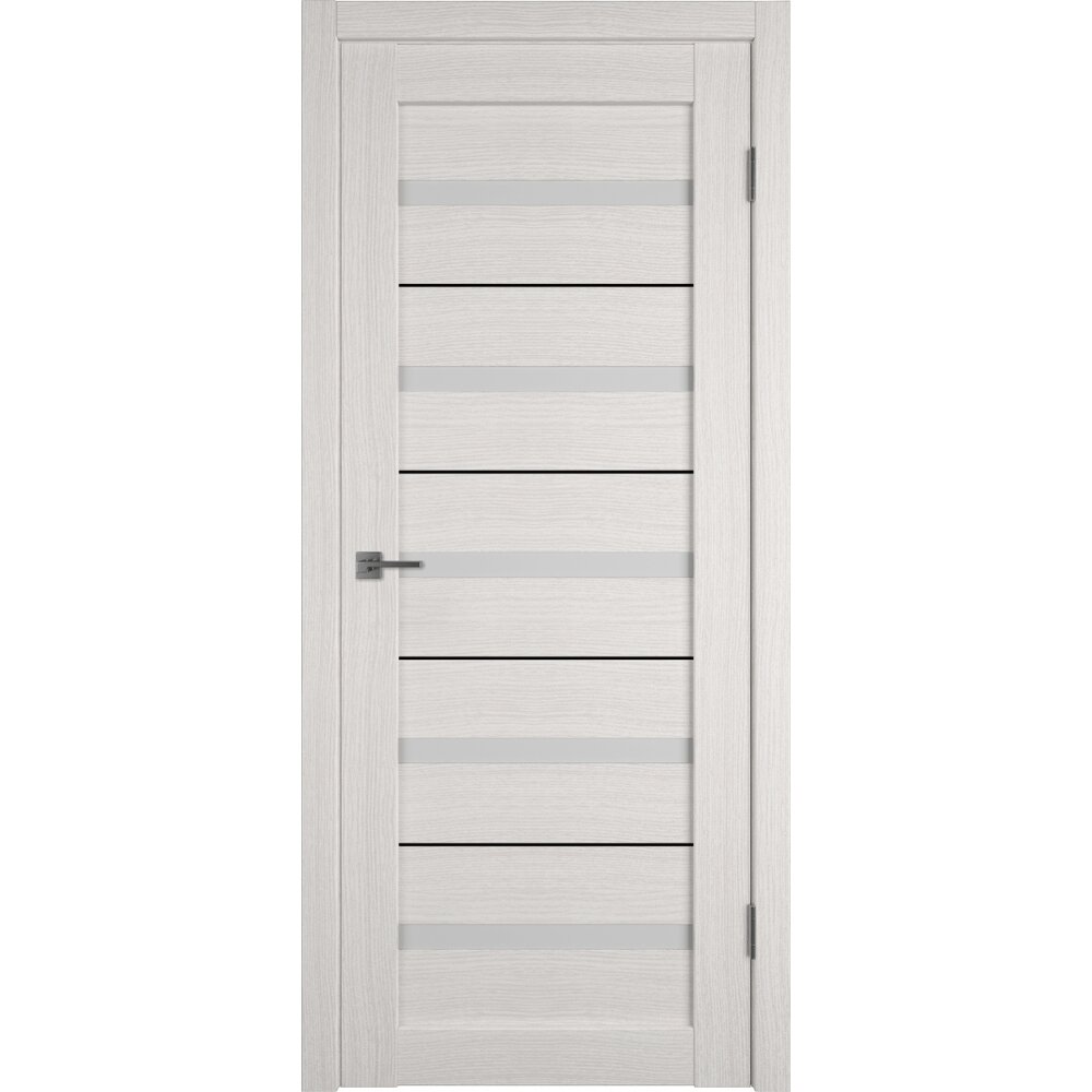 Дверное полотно VFD Atum Al 7 Bianco White Cloud BM белое со стеклом ...