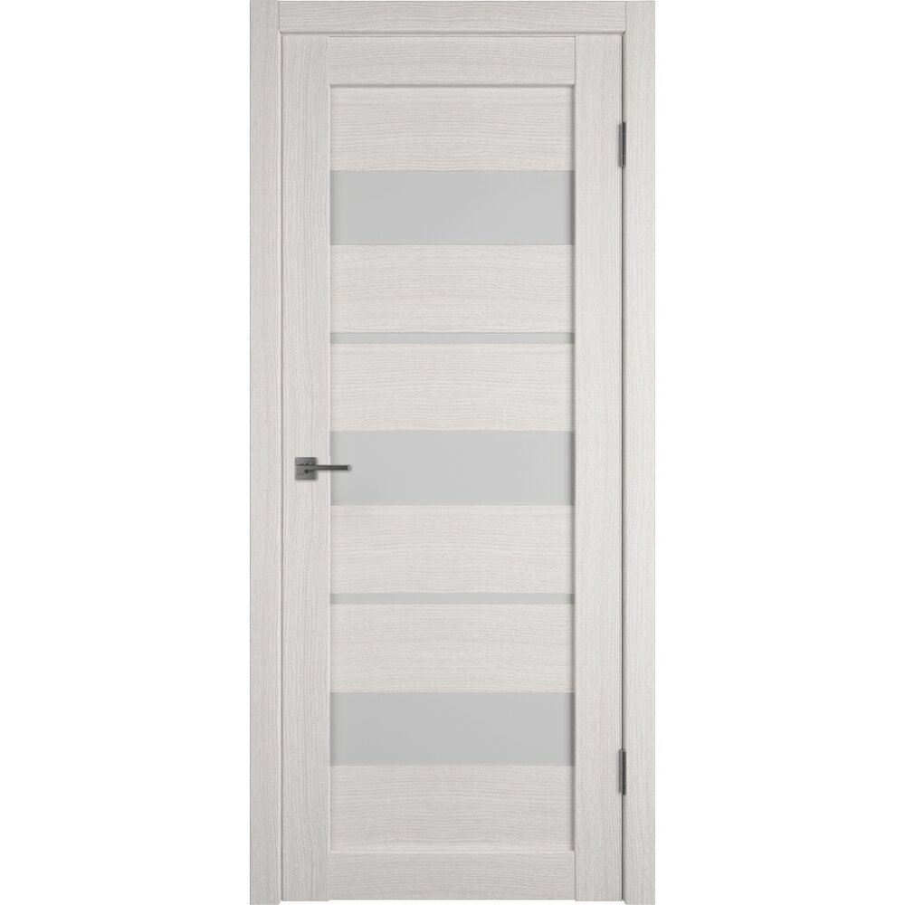 Дверное полотно VFD Atum 23 Bianco White Cloud белое со стеклом экошпон ...
