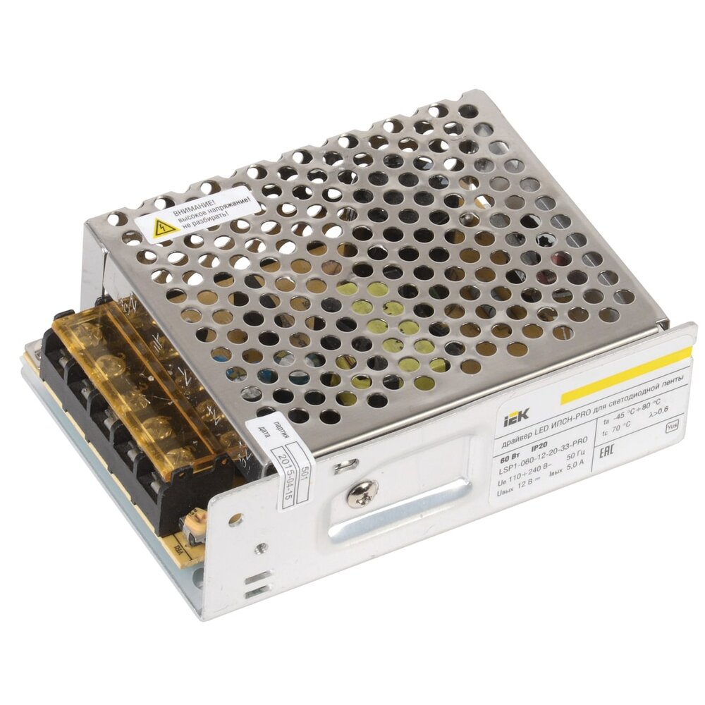 Драйвер IEK (LED ИПСН-PRO) 60Вт 12 В IP20 — купить в Москве: цена за ...