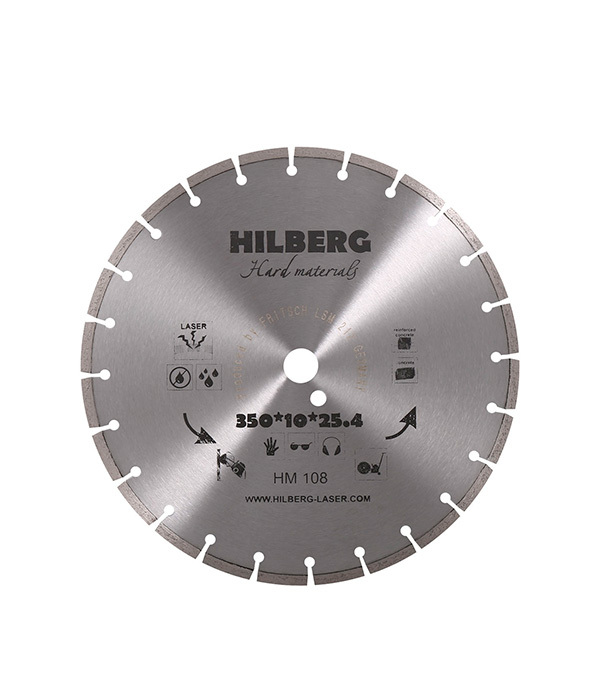 Диск алмазный по бетону Hilberg (HM108) 350x25,4x3,2 мм сегментный сухой рез диск алмазный по бетону hilberg hm108 350x25 4x3 2 мм сегментный сухой рез