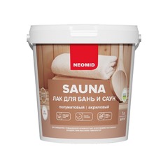 Лак акриловый Neomid Sauna для бань и саун бесцветный 1 л