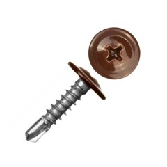 Саморезы клопы 16х4,2 мм Tech-Krep (200 шт.) коричневые RAL 8017