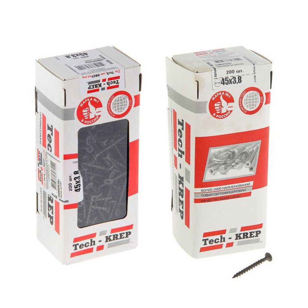 Саморез ШСГД 3,8х45 (200 шт) - коробка с ок. Tech-Krep — купить в ...