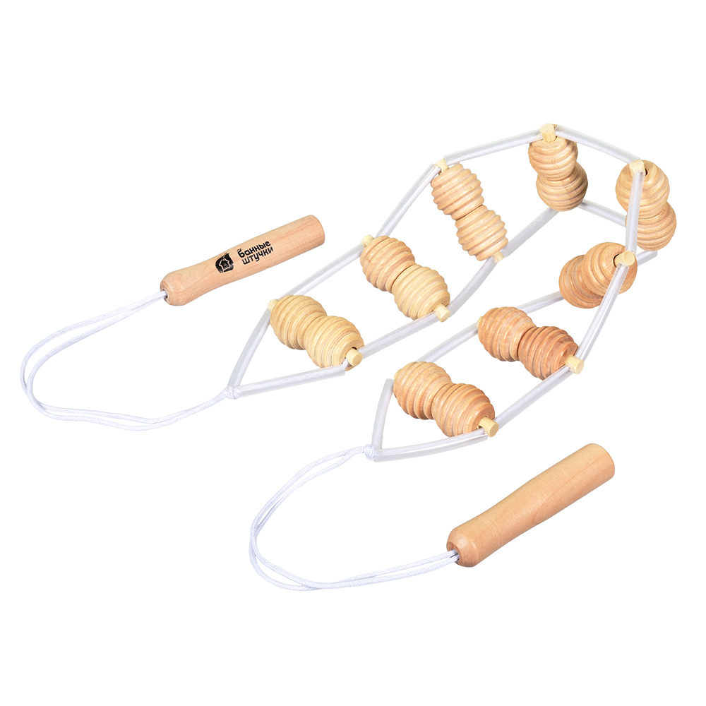 Массажер для спины Банные штучки деревянный ленточный (40071) массажная чесалка для спины деревянный скребок для спины массажер для спины бамбуковая чесалка продукт для здоровья